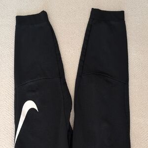 Nike Black Kids Sweatpants with White Swoosh Accent